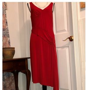 BCBGMaxAzria Rouge Deep V Dress